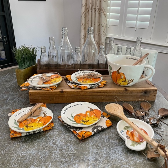 MUDPIE FALL “OH SO THANKFUL” SERVING / MIXING SET - Picture 7 of 11